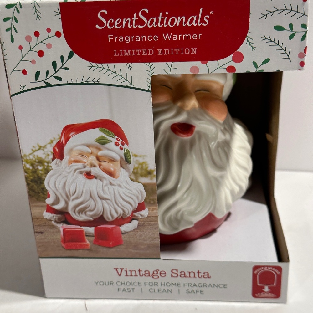 Christmas Vintage Santa CeramicWax Warmer ScentSationals by Intertek
